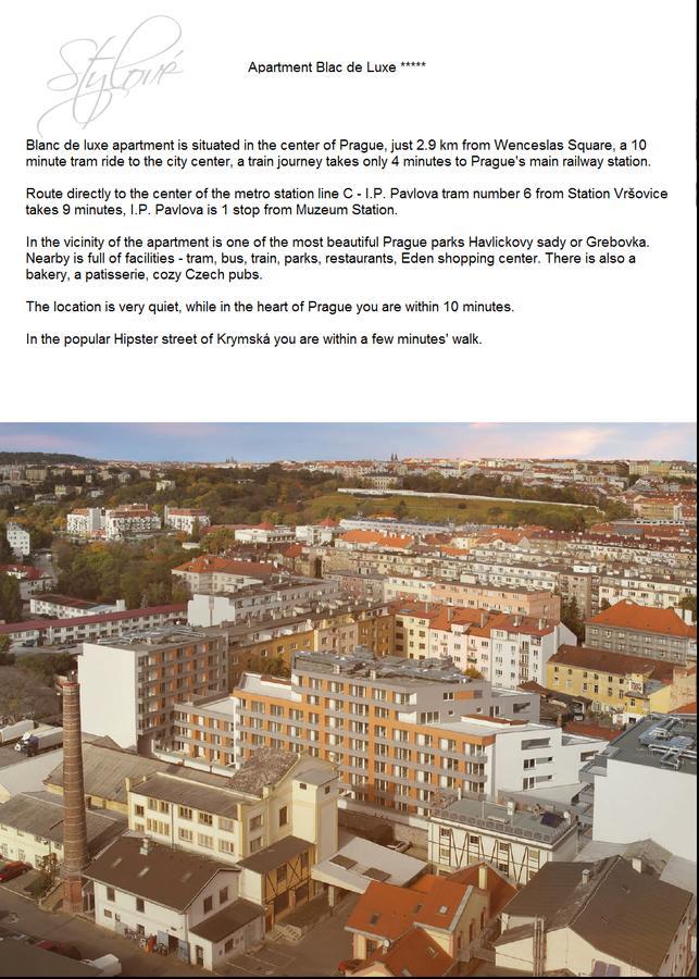 Apartement Blanc De Luxe Prague Exterior photo